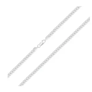 Solid 925 Sterling Silver Miami Cuban Link Chain Necklace 2.5mm, 18 in Made in Italy, Unisex, All Ages