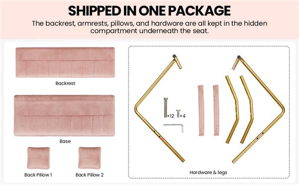 Yaheetech 56.5" W Modern Loveseat 2 Seater 2 Pillows Sofa Luxurious Velvet Fabric Couch for Bedroom, Home Office, Studio Yaheetech 56.5" W Modern Loveseat 2 Seater 2 Pillows Sofa Luxurious Velvet Fabric Couch for Bedroom, Home Office, Studio