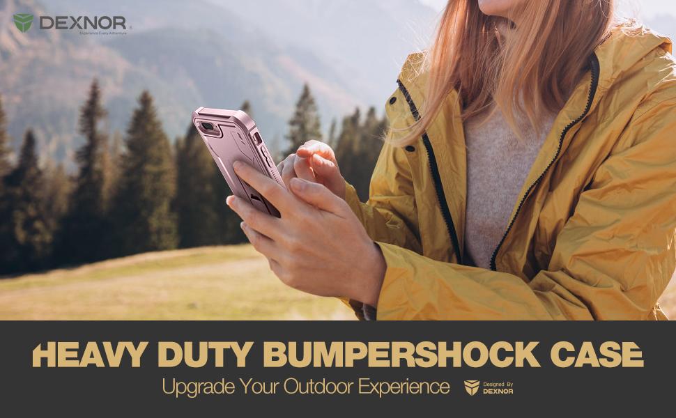 Dexnor iPhone 8 Plus Case, iPhone 7 Plus Case, [Built in Screen Protector and Kickstand] Heavy Duty Military Grade Protection Shockproof Phone Case for Apple iPhone 8 Plus & 7 Plus