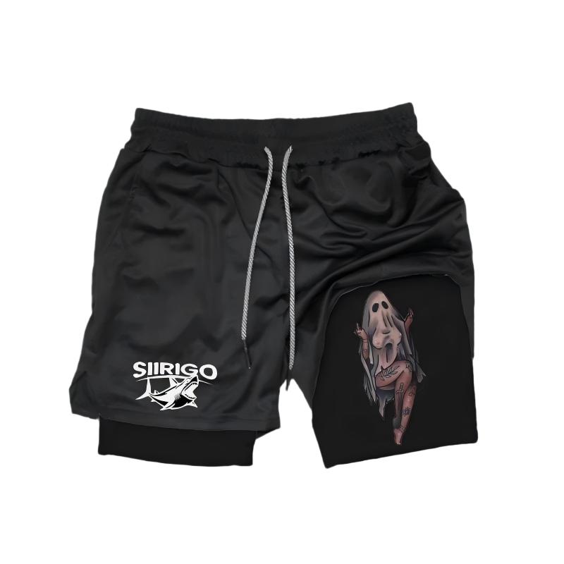 Anime-Style Sports Shorts for Men Two-Piece Double-Layer High-Quality Polyester Quick-Dry & Breathable 20 Versatile Styles Multi-Function Anime-Style Sports Shorts for Men Two-Piece Double-Layer High-Quality Polyester Quick-Dry & Breathable 20 Versatile Styles Multi-Function