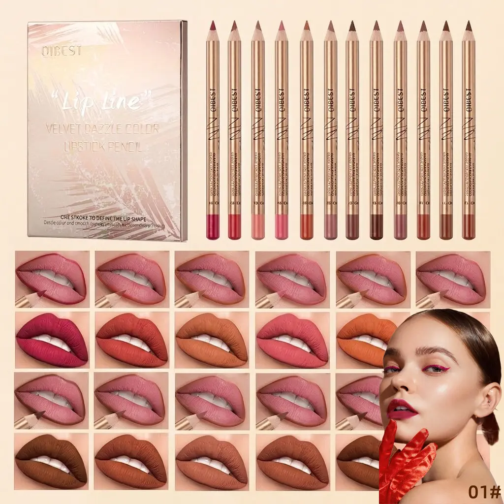 36 PCS Matte Lip Liner Set, Waterproof Lip Liner Pencil, Long Lasting Smudge Proof Creamy Lip Liner for Women, Daily Red Nude Brown Natural Professional Lip Makeup Kit