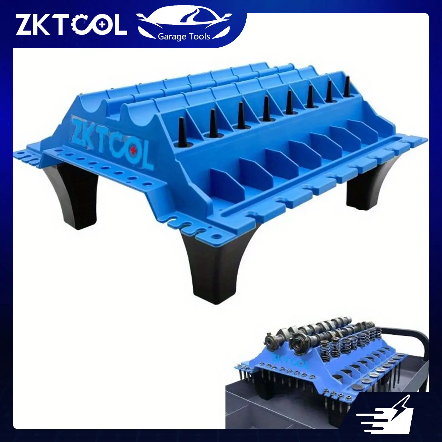 ZKTOOL Automobile Engine Parts Placement Tool - Stable Loading Organizer for Camshafts, Cylinder Head Assembly Valves, Cylinder Head Bolts, Engine Repair & Maintenance Tools for Car Enthusiasts, Engine Repair Tools