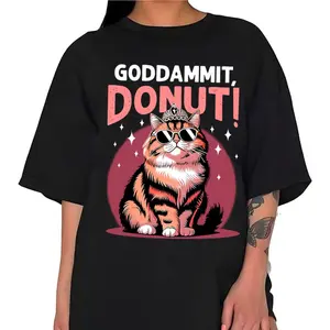 Goddammit Donut Shirt, Princess Donut Cat Hoodie, Donut And Carl Dungeon Crawler Carl Sweatshirt, Funny Fantasy Rpg Book Lover Shirt, Unisex Sweater Pullover Tee
