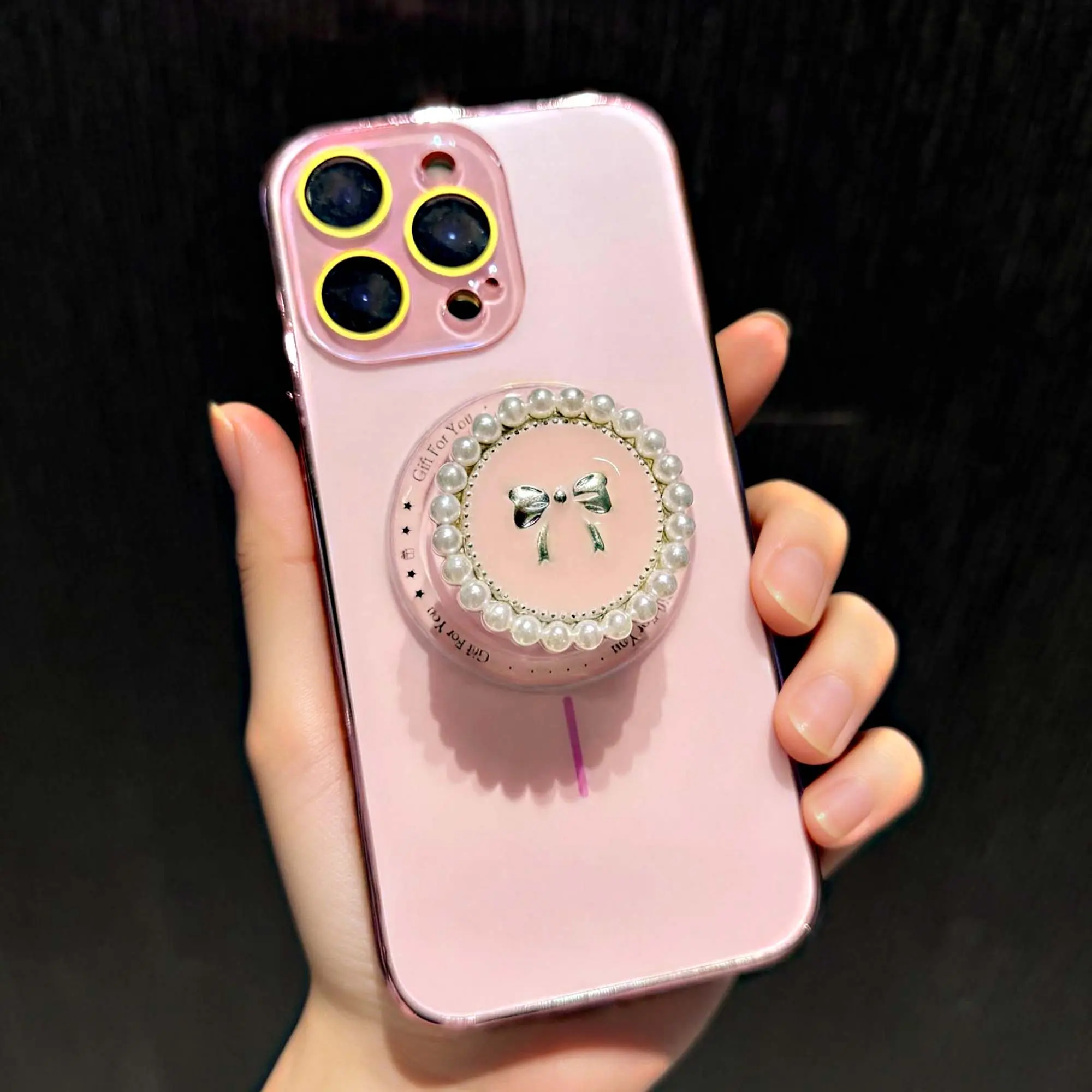 Lovely Magnetic Expanding Phone Grip & Stand,Secure Grip for iPhone MagSafe Cases, Comfortable One-Touch Holding,Kickstand for Hands-Free Viewing Smartphone Cellphone summerwins