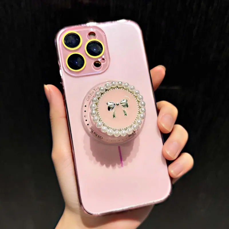 Lovely Magnetic Expanding Phone Grip & Stand,Secure Grip for iPhone MagSafe Cases, Comfortable One-Touch Holding,Kickstand for Hands-Free Viewing Smartphone Cellphone
