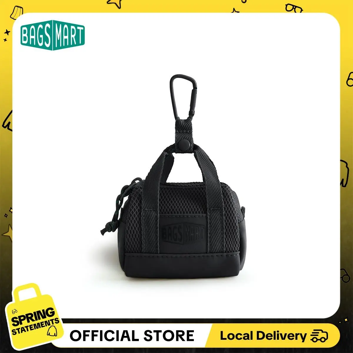【New In】BAGSMART Reiki Mini Duffle bag Cute Keychain,Zipper for Key Card Lipstick Headset Cosmetics Bag tiktokshopsummersale tiktokshopbacktoschool