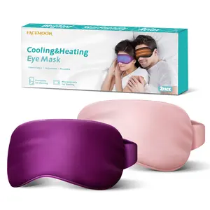 FACEMOON 2PCS Reusable Cooling Eye Mask | Puffy Eyes & Tired Look Reset | Weighted Cold Gel Pack | Beauty Sleep Essential