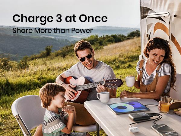 INIU Small 10000mAh Power Bank USB C In/Output 22.5W Fast Charging Portable Charger, 3-Output Mini Battery Pack Charger with Phone Holder for iPhone 17 16 15 14 13 12 Pro Samsung S25 S24 Google iPad Electronic Mobile Compact Travel Gadgets Smartphone