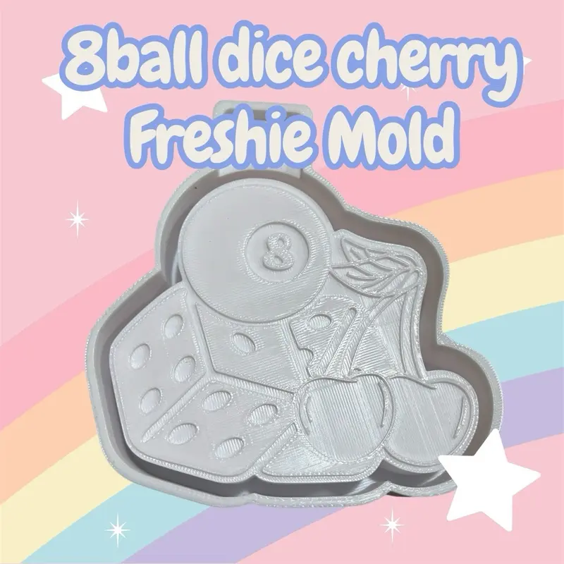 8ball dice Cherry Freshie silicone mold
