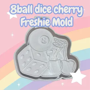 8ball dice Cherry Freshie silicone mold