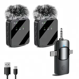 Wireless Lavalier Microphone for iPhone: Mini Microphone Noise Reduction - 328ft Transmission & 20H Battery Life for Video Recording, 3-in-1 Universal Camera & Android, Power Conditioners