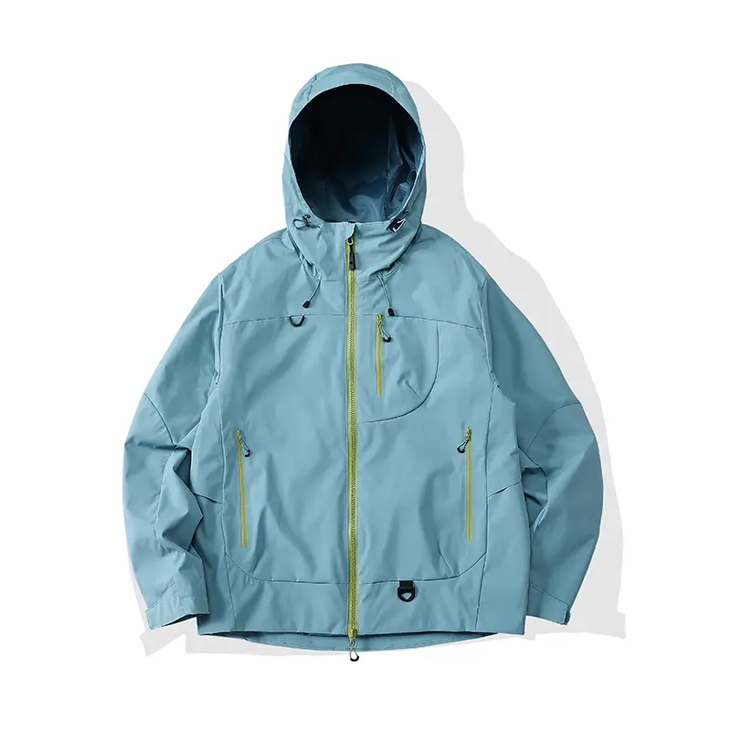 Men’s spring/autumn new streetwear loose-fit jacket; hooded windproof waterproof hiking jacket; 3-in-1 outdoor mountaineering softshell jacket; unisex waterproof hiking and mountaineering hooded jacket; available in multiple colors