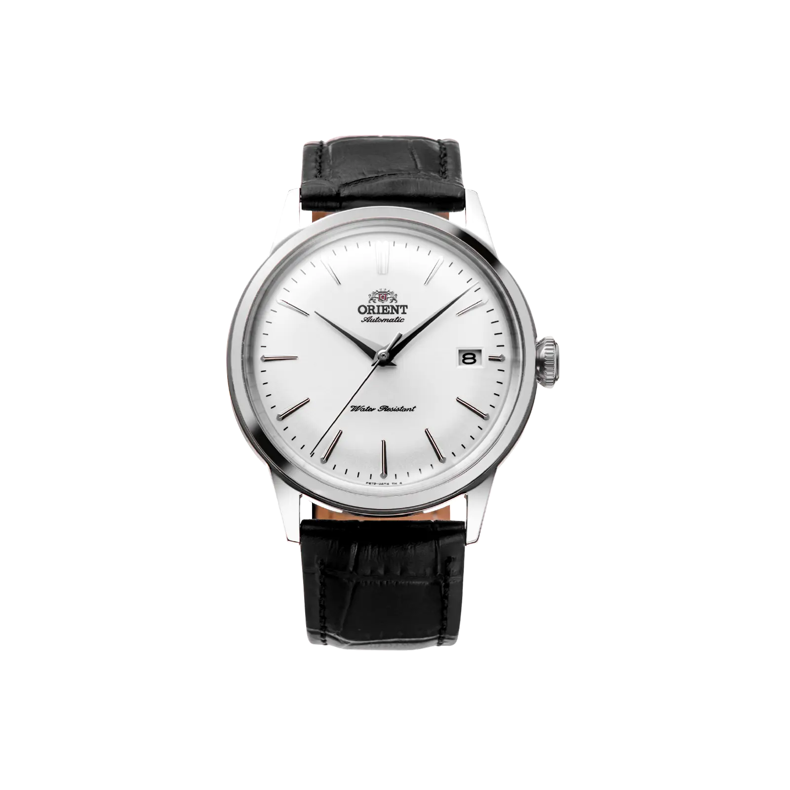 Orient Bambino Version 7 Men's Automatic Mechanical Dress Suit Watch - 38mm Stainless Steel Case, White Analog Dial, Black Leather Strap (RA-AC0M03S30B), Automatic Mechanical Watch, Suit Watches