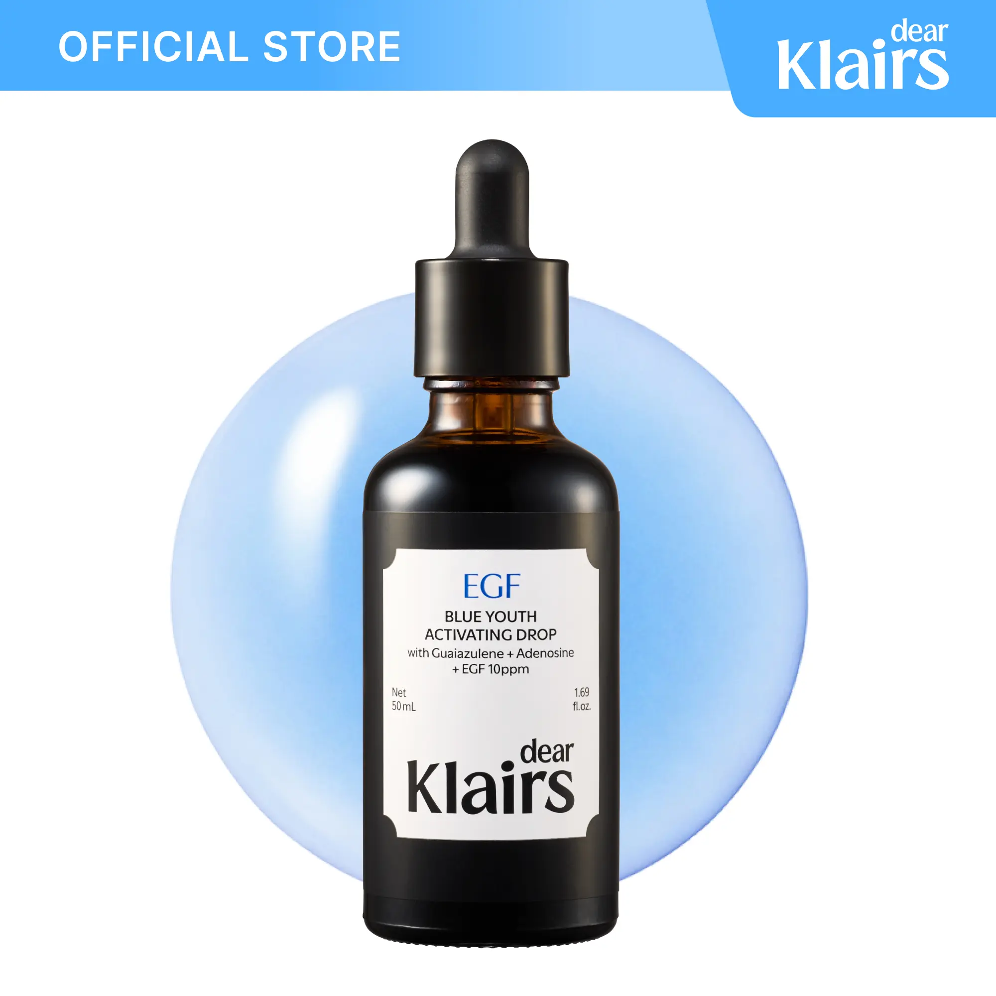 [Dear Klairs Official] Blue Youth Activating Drop | #1 EGF Serum, Acne Mark Clearing & Skin Repair, EGF Peptide 10ppm