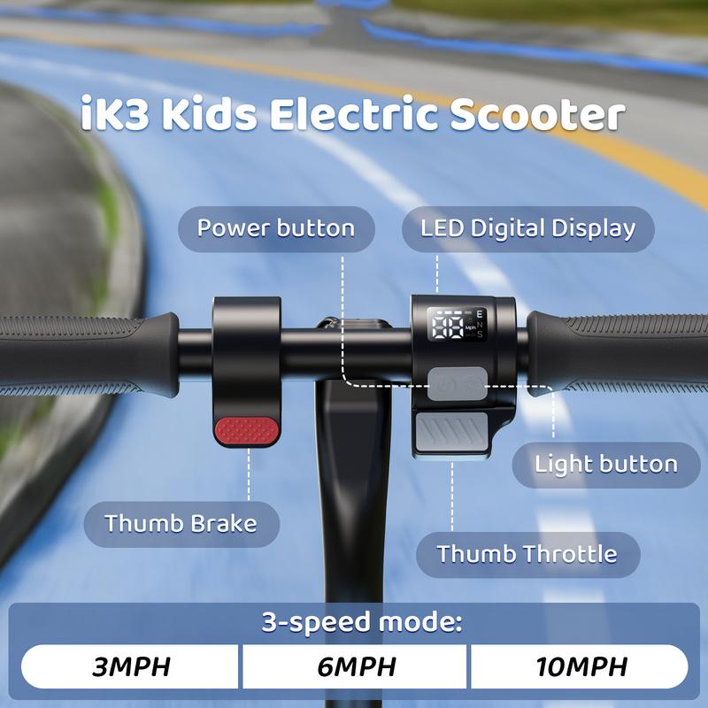 【Christmas Sale】 Electric Scooter for Kids- Aluminum Alloy Frame, 12 Mph & 9 Miles Range , 150W/200W Motor, Lightweight 20 lb, LED Lights & Electronic Brakes, Kids Foldable Electric Scooter for Kids