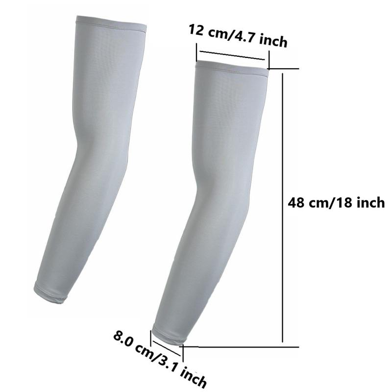 2pcs/1 Pair Arm Sleeves for Men Women Teenager Gray, Sun Sleeves UV Protection, Compression Arm Sleeves Cover For Working Basketball Golf Sports