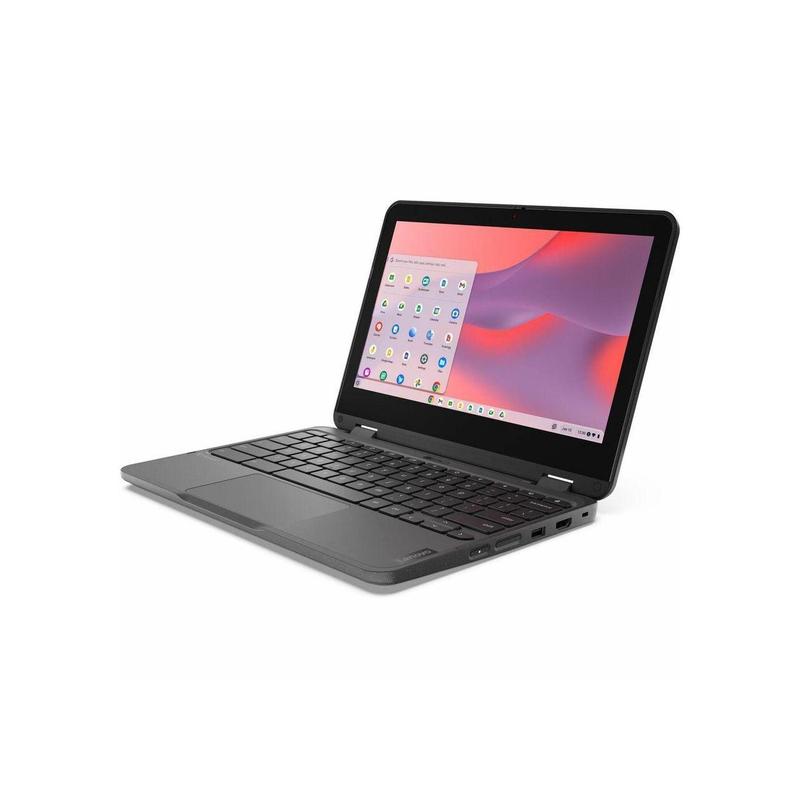 Lenovo 500e Chromebook Gen 4s 83L40000US 11.6" Touchscreen Convertible 2 in 1 Chromebook - HD - Intel N-Series N100 - 4 GB - 64 GB Flash Memory - English Keyboard - Gray - Intel Chip - 1366 x 768