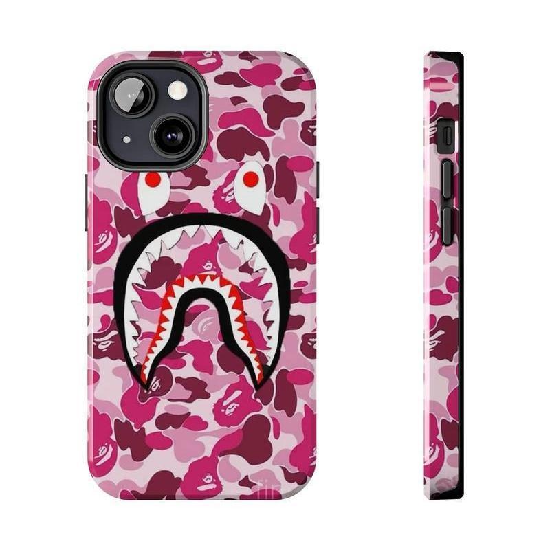 Shark Camo Collage Phone Case, Camo Shark For  iPhone 17 16 15 14 13 12 11 X XS Pro Max, Army Phone Case, The Rookie TV Series Movie  Inspired by the act