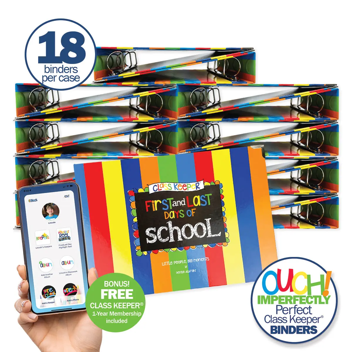 Case of 18 Imperfectly Perfect Class Keeper® School Memory Keepsake Binders | Keepsake Binders ONLY (No Box, No Pages)