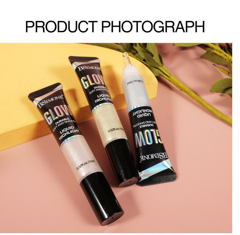 Liquid Highlighter Makeup, Natural Glow Face Body Highlighter Stick, Silky Smooth Light Liquid Luminizer, Long Lasting Highlight Face Illuminator Make up