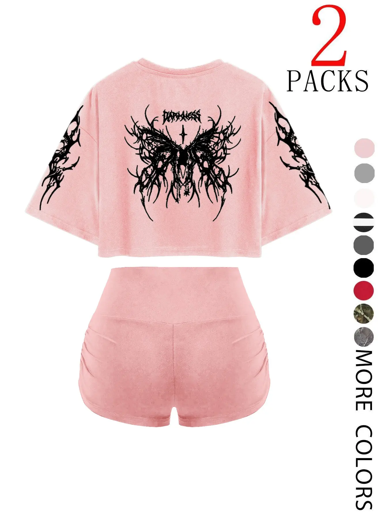 Women's Fitness Shorts Set with Elastic Waistband, Casual and Summer Sportswear, fitness gym clothes, Perfect for Daily Use at Home or in the Gym, Workout Sets, Sports Clothing, Athleisure Outfits, Athleisure Activewear Clothing