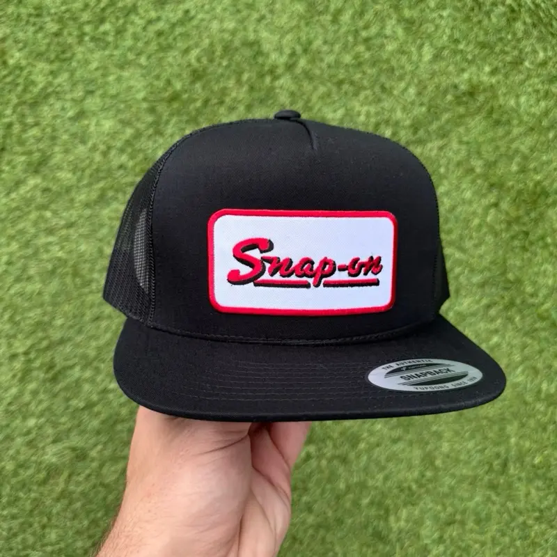 Vintage Snap-On Snapback Flat Bill Adjustable Hat Convenience Style