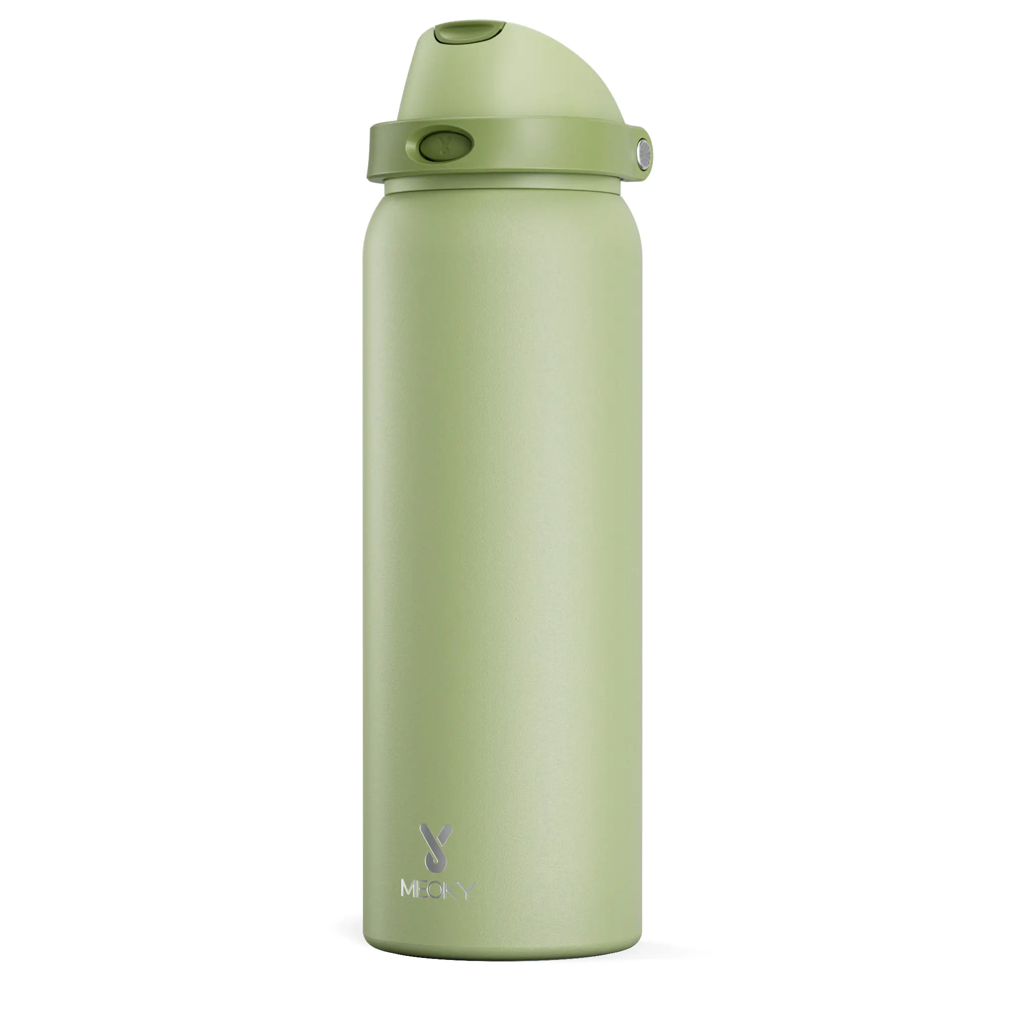 Meoky 40oz Solid Stainless Steel Vacuum Cup, Insulated Drink Flask with 2-in-1 Straw & Spout Lid, Leak-Proof, 24hr Cold Retention, Silicone Base, BPA-Free for Sports, Water Bottles for School, Flasks, Portable