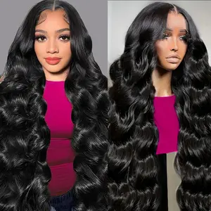 13X6 Body Wave Lace Front Wigs Human Hair 12A 180% Density 30 Inch Lace Frontal Wigs Human Hair Glueless HD Lace Front Wigs Human Hair Natural Color