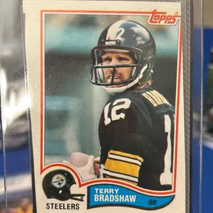 1982 Topps Football #204 Terry Bradshaw Factory Miscut