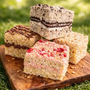 Marshmallow Crispy Treats Gourmet GIANT Stuffed – Viral TikTok Dessert – Fresh Handmade Candy Snacks