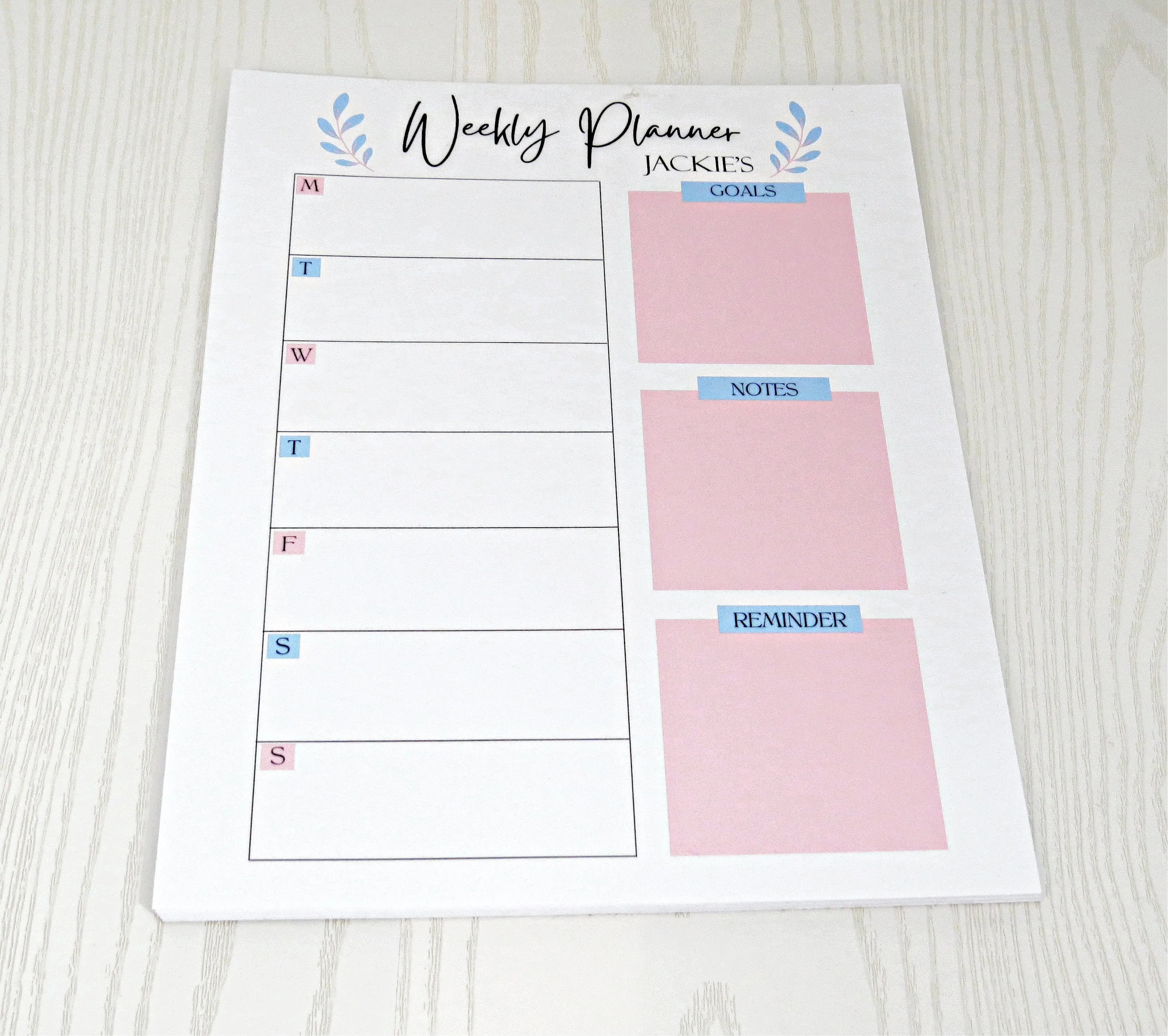 Personalized Teacher Appreciation Notepads - Custom Teacher Gifts & School Supplies - 52 Tear Away Sheets Yearly - Great for Classroom or Home Use - Weekly Planner Note Pad