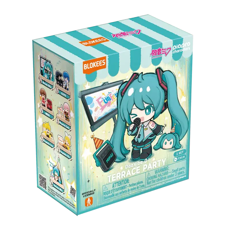 Blokees DaaVibe 01 Officially Licensed Hatsune Miku Terrace Party Series Model Kit Blind Box, for Hatsune Miku Fans, with Random Contents, Plastic, Mystery Packs, Surprise Pack