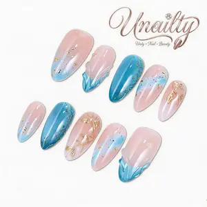 Unailty | Cat Eye & Bling Collection | Professional Salon-Quality Handmade Press-On Nails | High-Strength & Durable | Reusable
