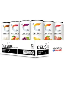 CELSIUS Assorted Flavors Official 12 Pack Variety, Functional Essential Energy Drinks, 12 Fl Oz (Pack of 12) Sugar-Free Energy Drink Variety