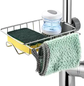 Kitchen Sink Sponge Rack Kitchen Organizer Sponge Rack for Baskets Brushes Sponges Wipe Accessories foldable shoe box bag multi-layer storage cabinet maximize space family use outdoor