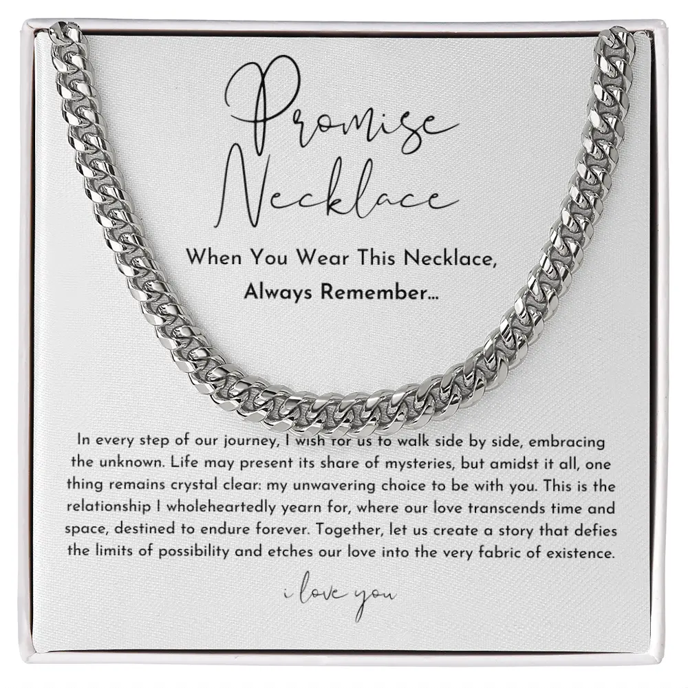 Promise Necklace For Him, Boyfriend Gift, Anniversary Gift For Him, Gift For Husband, Boyfriend Birthday Gift