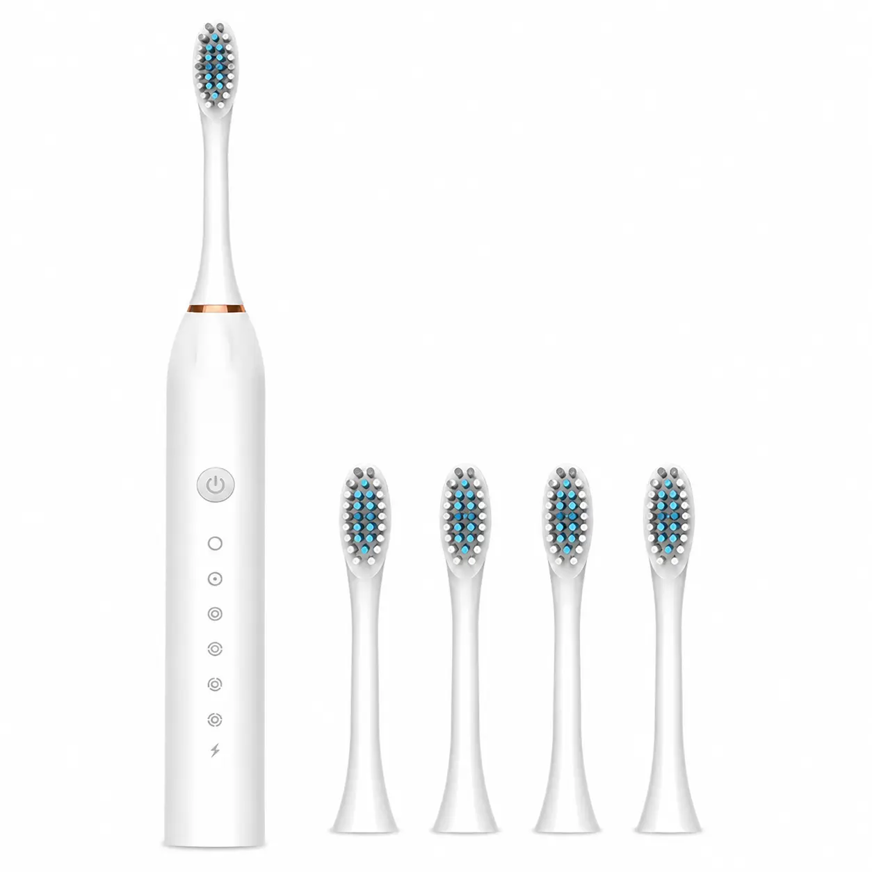 Sonic Electric Toothbrush for Adults, Rechargeable Electric Toothbrush with 6 Cleaning Modes, 3 Replacement Brush Heads & USB Charging Cable, IPX7 Waterproof Toothbrush