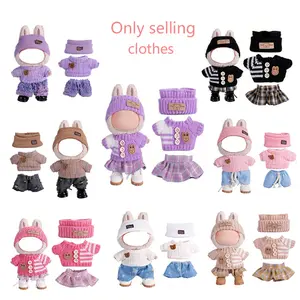 Doll clothes only — cute doll outfits compatible with 17 cm Labubu toys, toy accessories