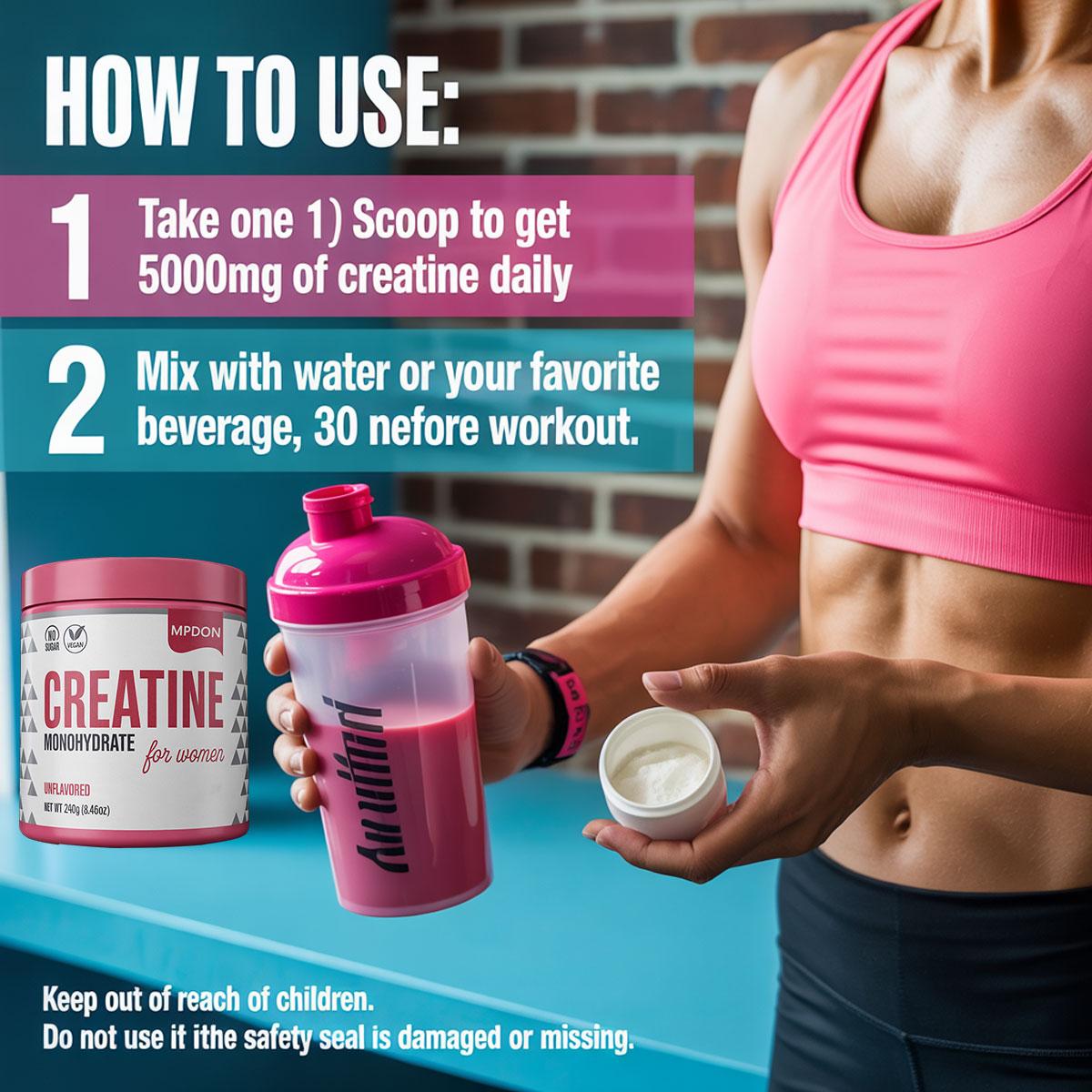 Creatine Monohydrate Powder for Women + Collagen 2000mg + BCAA 1g (2:1:1) - Supports Lean Muscle, Recovery, Energy & Stamina - Micronized, Natural, Made in USA Creatine Monohydrate Powder for Women + Collagen 2000mg + BCAA 1g (2:1:1) - Supports Lean Muscle, Recovery, Energy & Stamina - Micronized, Natural, Made in USA