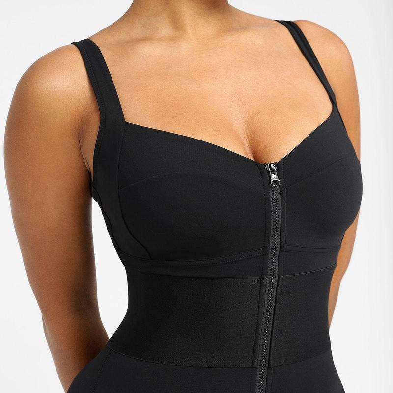 Shapellx AirSlim ElasticFuse Zipper Shaping Jumpsuit Waist band Tummy bridle Workout Outfit Womenswear Shapewear Bodysuit One-piece Yoga Suit Stylish Activewear