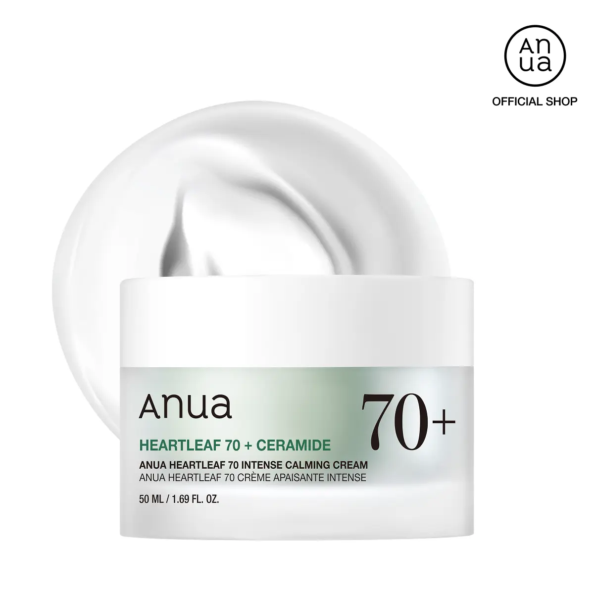 [Anua] Heartleaf 70 Intense Calming Cream 1.69 fl.oz. (50ml) ｜Korean skin care, Moisturizer for Winter, Sensitive Skin, skincare comfort