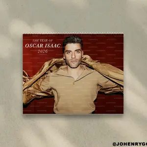 A Year Of Oscar Isaac 2026 Calendar - Daddy Oscar Isaac |  Home Decor, Office Decor - T.LOU Fan Gift, Unique Holiday Gift