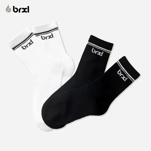 BRXL 【Discount for live】Athletic Socks Logo Socks Seamless No Show Socks Stackable Sports Socks Ribbed Cuff Design Comfort Fit No Slip Grip for Casual Wear Running Yoga Gym Everyday Outfits