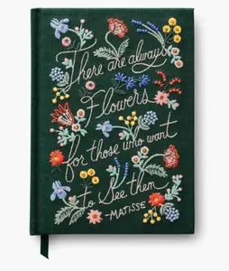 There Are Always Flowers Embroidered Journal