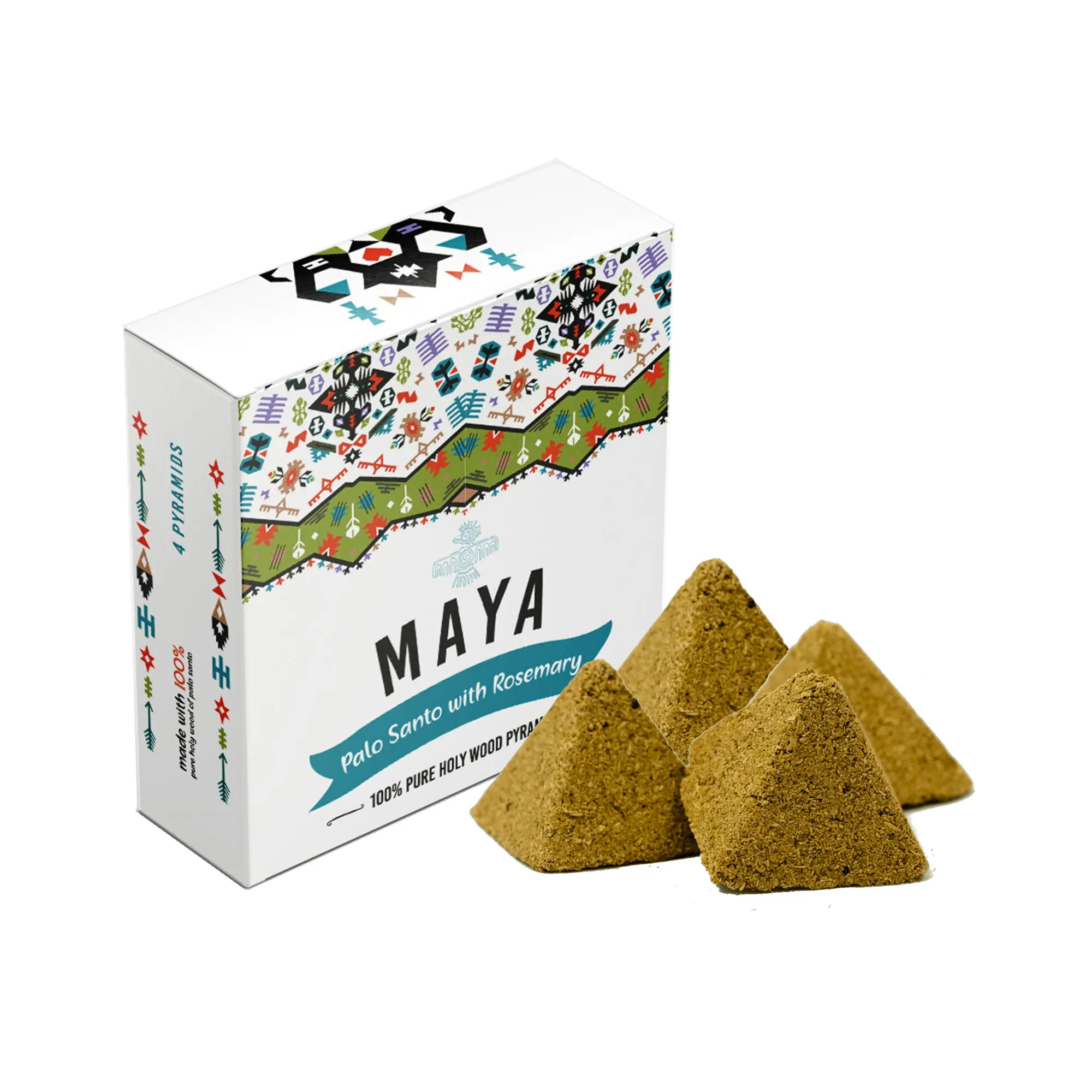 MAYA Palo Santo & Rosemary Incense Pyramids - 4 Pack