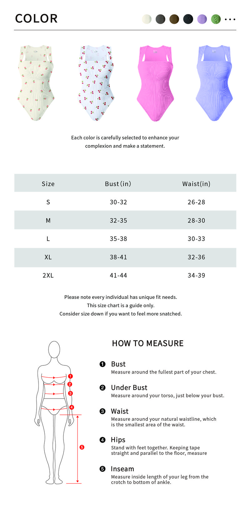 OQQfitness Womenswear 3 Piece Bodysuits Stretchy Underwear Sexy Ribbed Square Neck Sleeveless Stretchy Tank Tops Bodysuits Soft Lady