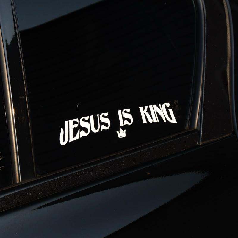 Jesus is king - Faith - Christian High Quality Vinyl Decal – Waterproof Sticker