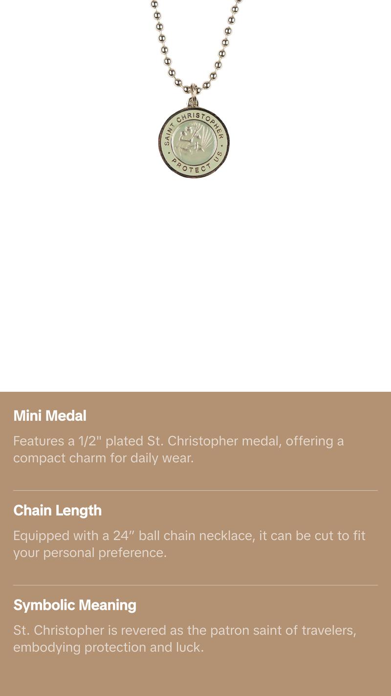 Jack's St. Christopher Necklace - Thyme/ Basil