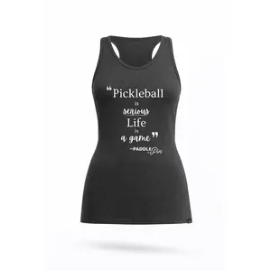 Pickleball is Serious Performance Tank - Women's Lightweight Breathable Moisture-Wicking Athletic Fit Summer Activewear