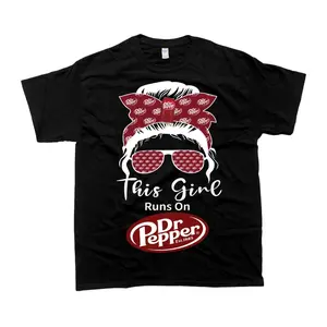 Dr Pepper T-shirt This Girl Wears Dr Pepper, Gift for Her, Gift for Him Retro Crew Neck